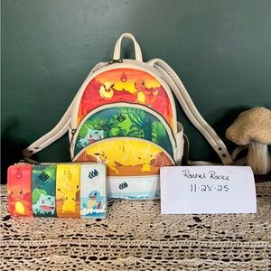 Loungefly Cream and Multicolor Pokémon Backpack